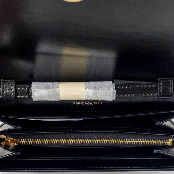 Saint Laurent Monogram Leather Chain Wallet - Picture 3 of 13